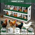 thumbnail image 4 of 2025 New Metal Chicken Nesting Boxes, Heavy-Duty Galvanized Steel Egg Laying Box with 6,8,10 Compartments, Rustproof, Easy to Install & Clean, Wall-Mountable Design for Poultry Coops, 4 of 6