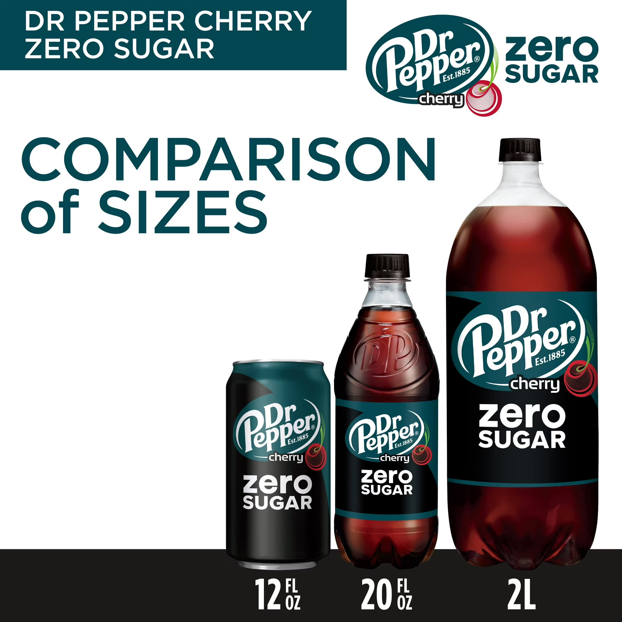 Diamond coast Zero sugar dr pepper CHERRY, 12 FL OZ, 15 CANS, Total 180 fl oz,12 Fl Oz (Pack of 15)