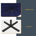 thumbnail image 5 of FLAME&SHADE 11ft Patio Offset Outdoor Hanging Umbrella w/Base,360 Degree Rotating for Backyard, Garden and Deck,Navy Blue, 5 of 9