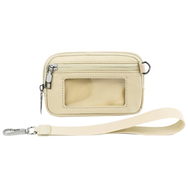 Nylon Billetera Llavero Con para Hombres Mujeres Bolsillo Monedas Color Sólido