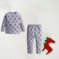 thumbnail image 5 of APEXFWDT Baby Toddler Print Thermal Underwear - 2 Piece Top and Long Johns Girls Boys Thermal Underwear Set Cotton Base Layer Soft Warm Set, 5 of 5