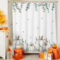 thumbnail image 4 of Shower Curtain 66"W x 72"L Thanksgiving Fall White Pumpkins Eucalyptus Leaves Fabric Shower Curtains Set with Hooks Water Repellent Bathroom Curtains Machine Washable Bathroom Accessories, 4 of 6