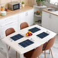 thumbnail image 3 of Navy Blue Table Place Mats, Set 18"x12" Flower Plum Blossom Placemats Set of 4 Decor Branches Placemat for Kitchen Dining Table Decor Indoor Outdoor, 3 of 4