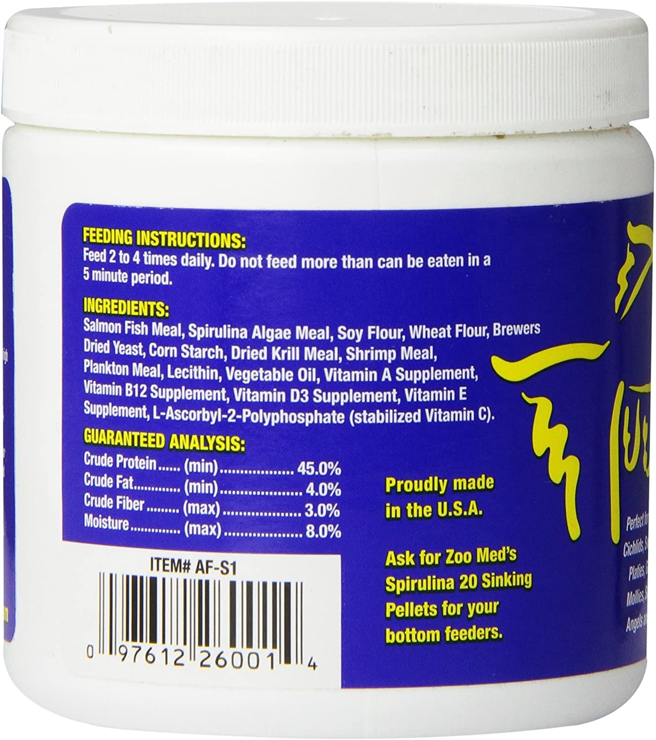 Zoo Med Spirulina 20 Fish Food Flakes [Aquarium Herbivore Food, Aquarium Supplies] 9 oz (9 x 1 oz)