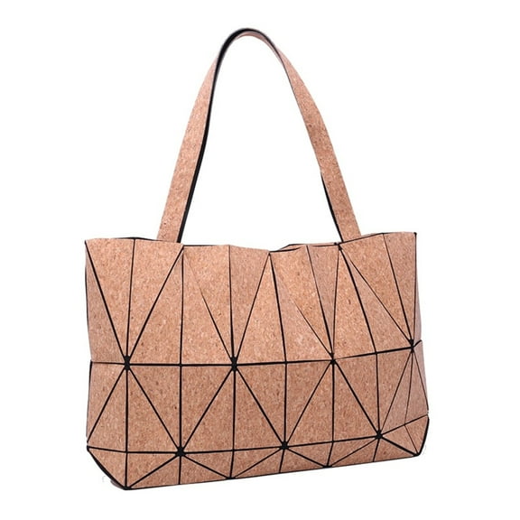 Cork Shoulder Bag Tote women handbags purse geometric Vegan organic sustainable Eco friendly gift plant based ethically produced