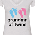 thumbnail image 4 of Inktastic Grandma of Twins Boy Girl Women's V-Neck T-Shirt, 4 of 5