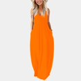 thumbnail image 2 of Youmylove Robes Maxi d'Été pour Femmes Robe Longue Unie à Col Rond Manches Longues Patchwork Mode Confortable Robes de Plage Fluides, 2 of 6