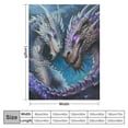 thumbnail image 4 of Fenyluxe Dragon Throw Blanket, Lightweight Warm and Cozy Soft Fluffy Flannel Blanket for Bed Sofa Couch Settees, Kids Adult Gift Travel 60x80in, 4 of 6