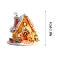 thumbnail image 2 of XIA0LE Christmas Gingerbread House Ornaments 3.7in Christmas Tree Gingerbread Christmas Decor With Rope Xmas Hanging Ornaments For Tree Holiday Party New Year Home Decorations (A), 2 of 6