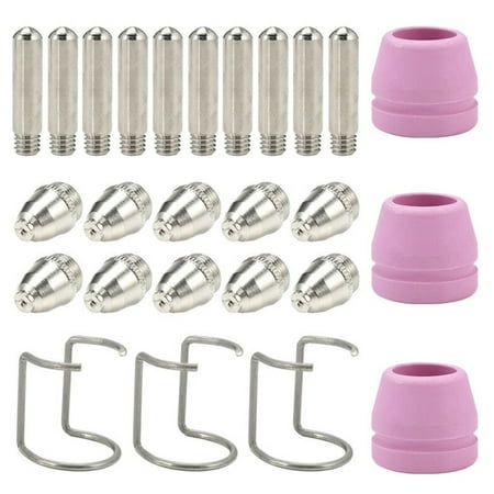 

Sets for Ag-60 Sg-55 Plasma Cutter Torch Consumables Electrode Tips Shield Guide 26Pcs