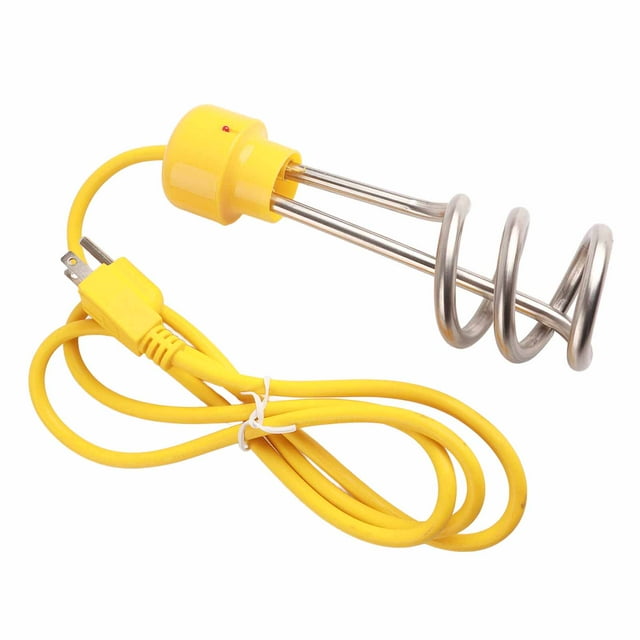 Water Heater,1500W Stainless Steel Electric Immersion Heating Boiler Immersion Water Heater Effortless Installation