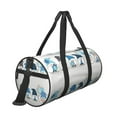 thumbnail image 3 of Xecao Snow Gnome for Winter print Round Travel Duffel Bag is a foldable gym bag with an inner pocket, perfect for travel sports, 3 of 8