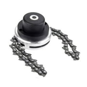 65Mn Trimmer Head, Coil Chain Lines, with Gasket, for Medium Size Lawnmower, Brush Cutter, Grass Trimmer Chain, Mower Replacement Part Accessory Black