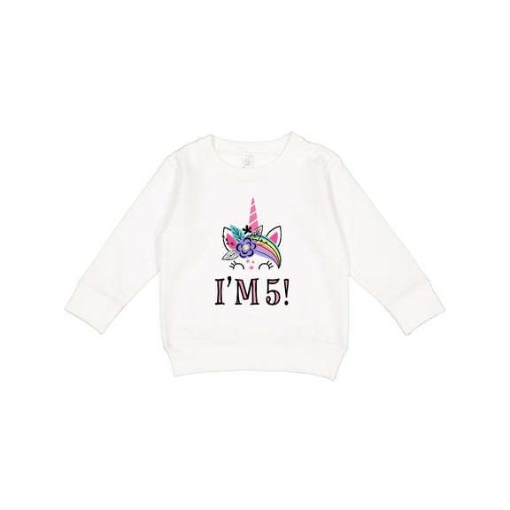 Inktastic 5th Birthday Unicorn Party 5 Year Old Girl Toddler Sweatshirt