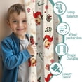 thumbnail image 3 of Blackout Kids Curtains,Beige Christmas Santa Pattern Childrens Insulated Curtains Set Of 2,Bedroom Essentials,Toddler Room Decor 42"x54", 3 of 5