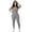 A, variant on Womens Jumpsuits Zipper V Neck Long Sleeve Bodysuit Catsuit Sport Jumpers for Women