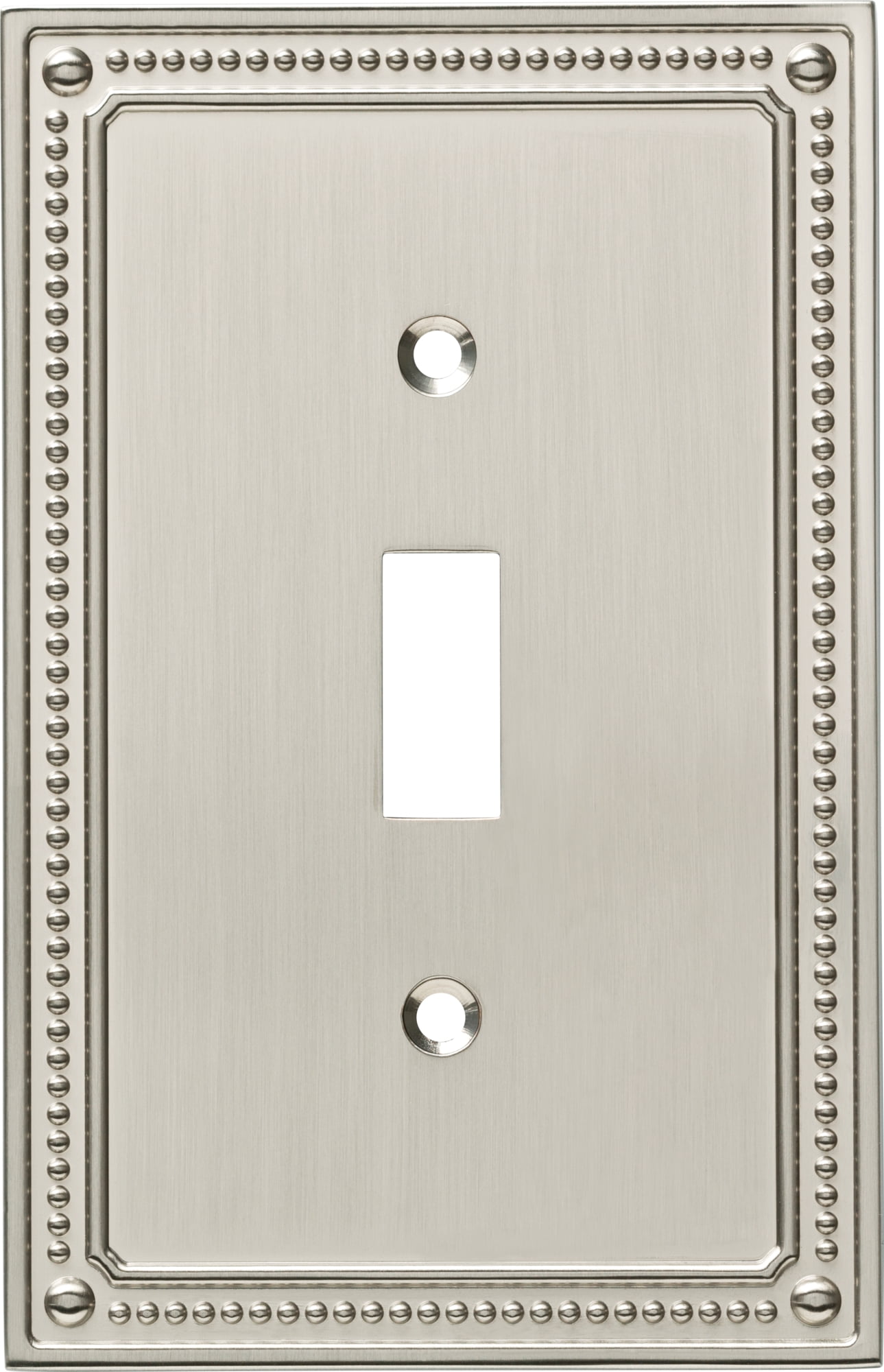 Franklin Brass W35060-SN-C Classic Beaded Single Decorator Wall Plate/Switch Plate/Cover Satin Nickel 