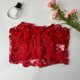 thumbnail image 5 of Playeras,Blusas y Tops,Ropa para Mujer Tallas grandes Bustier deshuesado de encaje floral para mujer (Red, S), 5 of 6