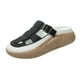 thumbnail image 5 of Sandalias Deslizantes para Mujer, Zapatillas Ligeras de Moda para Casas Suaves, Sandalias Impermeables con Tiras, Zapatillas Planas para Playa, Calles negro 36 Yinane Zapatillas de verano, 5 of 8