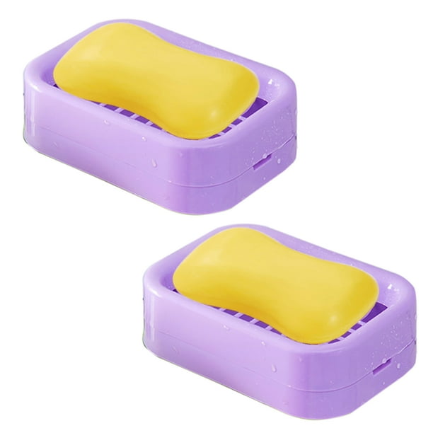 2Pack Soap Dish with Drain, Soap Holder, Soap Saver, Easy Cleaning, Dry, Stop Mushy Soap