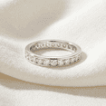 thumbnail image 2 of Pompeii 1 1/2ct Channel Set Diamond Eternity Ring 14K White Gold Lab Grown Wedding Band, 2 of 3