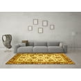 thumbnail image 3 of Ahgly Company Machine Washable Indoor Rectangle Oriental Yellow Traditional Area Rugs, 5' x 7', 3 of 4