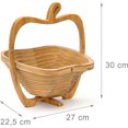 thumbnail image 5 of ZHAOCHENG Cesta plegable con forma de manzana, frutero plegable de bambú, cesta y tabla de cortar, frutero de madera, 5 of 5
