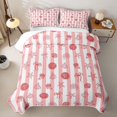 thumbnail image 2 of Erosebridal Girls Pink Ribbon Bow Quilt King,Ocean Seashell Starfish King Coverlet Set for Teens Women, 2 of 7