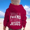 thumbnail image 4 of LUOGENLI Boys Hoodies Size 7-8 Sporting Girls Hoodies & Sweatshirts for Winter Casual Wear Round Neck Letter Print Pullover for Kids Ages 2 13 Outdoor and Daily Comfort Red Size 9-10 Years, 4 of 7
