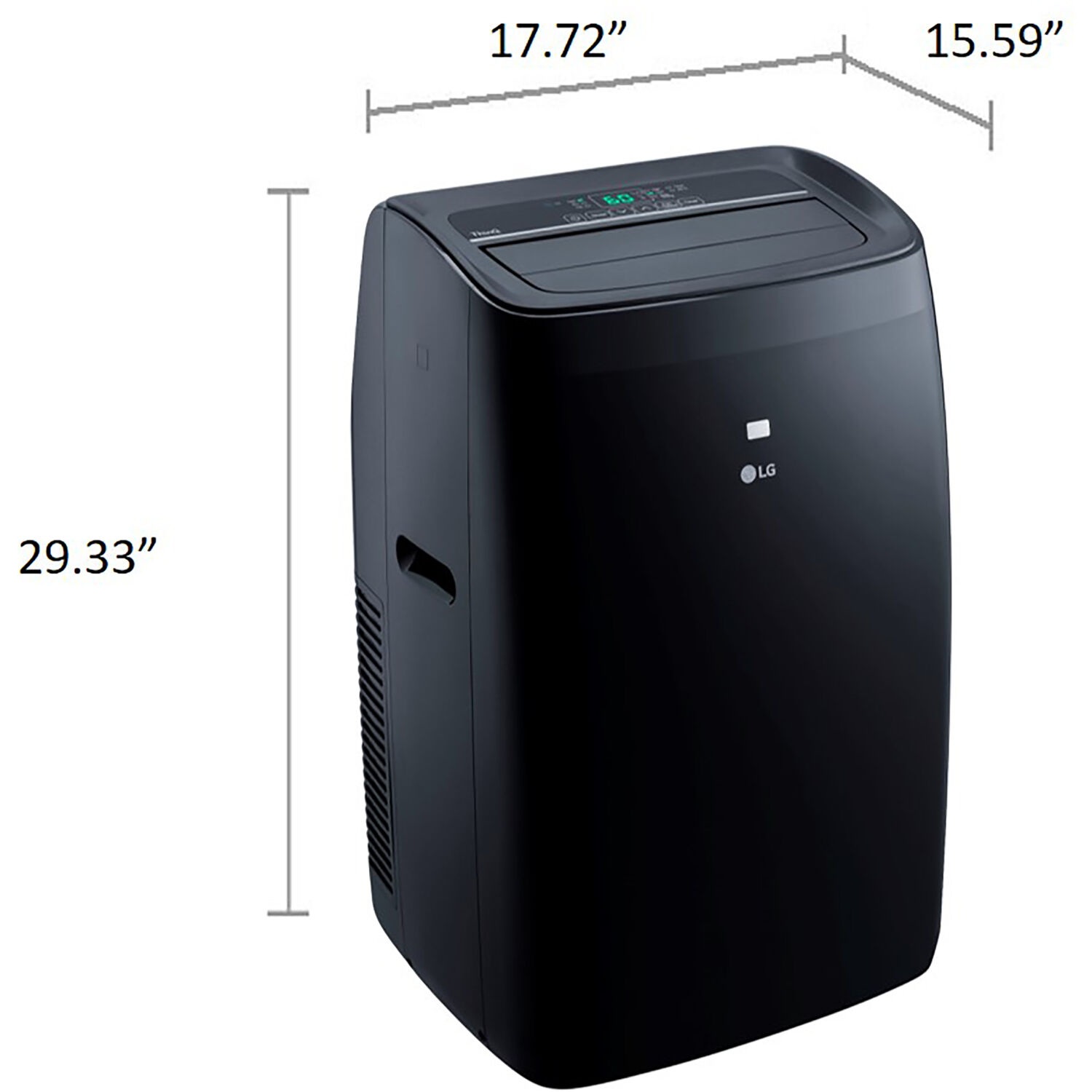 LG 10,000 BTU (14,000 BTU ASHRAE) Smart Wi-Fi Portable Air Conditioner, Cooling & Heating, LP1021BHSM - image 3 of 11