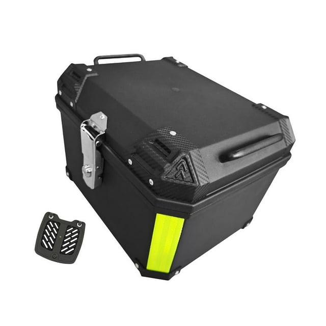 pitrice Universal Storage Trunk Motorcycle Easy Install Large Capacity Anti Losing Lock Waterproof For Travel Black 45L