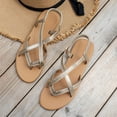thumbnail image 3 of Mepaouo Women's Gladiator Flat Sandals Fisherman Strappy Summer Shoes Criss Cross Straps Flip Flops Size 7.5, 3 of 7
