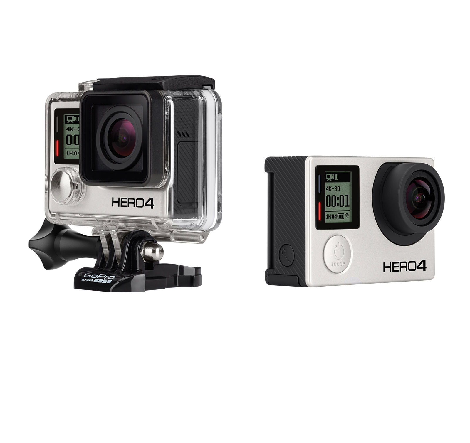 Gopro Chdhx 401 Hero4 Silver And Black 4k Action Camera Walmart Com