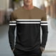 thumbnail image 1 of Amzcrzy - Sudadera Para Hombre, Estilo Casual, Con Estampado De Rayas, Deportiva, De Manga Larga Y Cuello Redondo, Color Café, 5Xl, 1 of 5