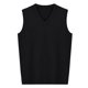 thumbnail image 1 of Chaleco sin mangas de felpa para hombre - Prenda informal de cuello en V de punto para otoño-invierno, algodón de punto, M-XXXL, 1 of 5