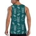 thumbnail image 3 of Easygdp Tropical Pineapple Men's Tank Top, Sleeveless Muscle T Shirts, Breathable, Quick-Dry, Loose for Gym, Running, Fitness - Medium, 3 of 9