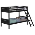 thumbnail image 3 of Littleton Wood Twin Over Twin Bunk Bed Black, 3 of 7