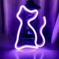 thumbnail image 1 of Cat Neon Light Battery Box/USB Powered Room Decoration Purple, 1 of 1