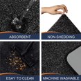 thumbnail image 2 of Walensee Indoor Doormat, Front Door Mat for Entrance, 36"x59" Solid Black, 2 of 7