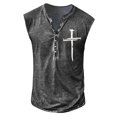 thumbnail image 1 of Mens Summer Surf Beach Tank Top Casual Breathable Sleeveless Top Loose Print Tank Top Man Shirt L, 1 of 3