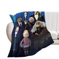 thumbnail image 2 of Manta de franela cálida y acogedora de la familia Addams para sala de estar, dormitorio, cama, sofá, camping, viajes, mantas de vellón para todas las estaciones, regalos para niños, niñas, niños y, 2 of 8