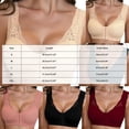 thumbnail image 3 of UOCUFY Front Closure Post Surgery Minimizer Bras for Women Full Coverage Surgical Wireless Comfort Everyday Bras Pink,Size XXL, 3 of 7