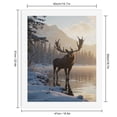 thumbnail image 2 of Paint By Numbers Kit for Adults Beginner - DIY Moose Reflections Snowy Mountain Serenity Canvas Painting Kits for Adults, Frameless Paint By Number for Adults for Home Wall Decor 16x20 Inch, 2 of 7