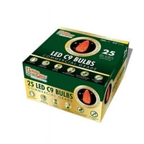 Holiday Bright Lights BU25LEDFC9-TORA Orange 25 ct Replacement Christmas Bulbs
