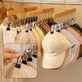 thumbnail image 5 of Wooden Leggings Hanger Closet Organizer with 12 Clips Legging Organizer for Closet Hanging Space Saving Hanging Pants Organizer Clothes Hangers Pants Hat Scarf for Jeans Skirts Socks(D), 5 of 9