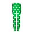 thumbnail image 6 of CFLVAEK Polka Dot Leggings for Women Stretch High Waist Yoga Pants Fashion Tummy Control Workout Legging Pants Butt Lift Workout Gym Pant Green M, 6 of 7