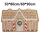 thumbnail image 4 of Injueey Felpudo navideño suave, lavable, con forma de casa de jengibre, para puerta, encogible, antideslizante, con diseño de pan de Decoración del hogar 50*80 cm, 4 of 6