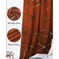 thumbnail image 6 of Orange Geometric Blackout Curtains 45 Inches Long, Kitchen Black Out Window Treatments, Ombre Modern Abstract Art Thermal Insulated Lined Drapes for Small Window with Grommet 42"x45", 6 of 8