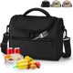 thumbnail image 1 of Loncheras para Mujer Hombre, Bolsa de Almuerzo Aislada, Lonchera Termica Adultos Impermeable, Lonchera Térmica Almuerzos Portátil Lunchera para Picnic, Oficina, Negro, 1 of 4