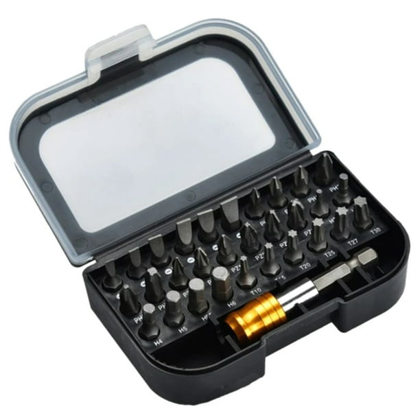 Juego de Puntas de Destornillador 31 en 1, Adaptador de Puntas de 25 mm, para Herramientas Manuales de Electricista.